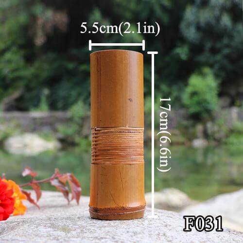 Handcrafted Bamboo Flower Vase in Japanese Style