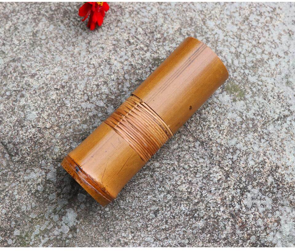 Handcrafted Bamboo Flower Vase in Japanese Style