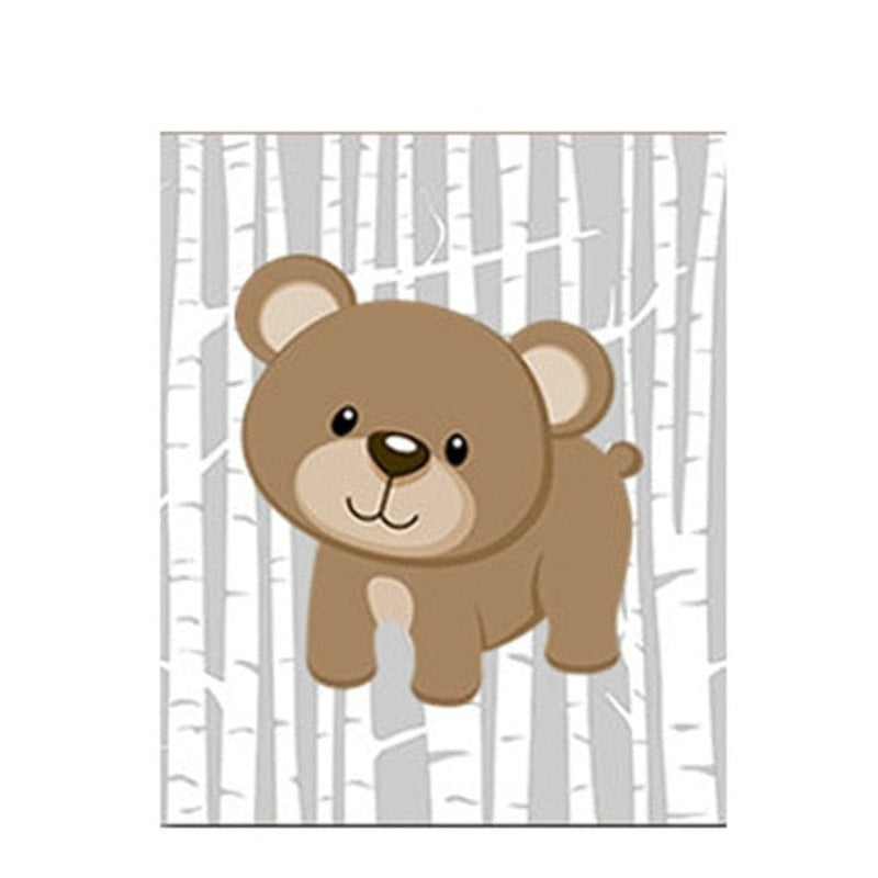 Canvas Artwork of Forest Animals for Wall Decor