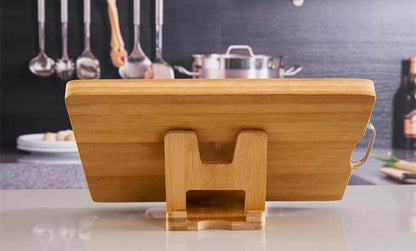 Foldable Wooden Pot Lid Holder and Cutting Board