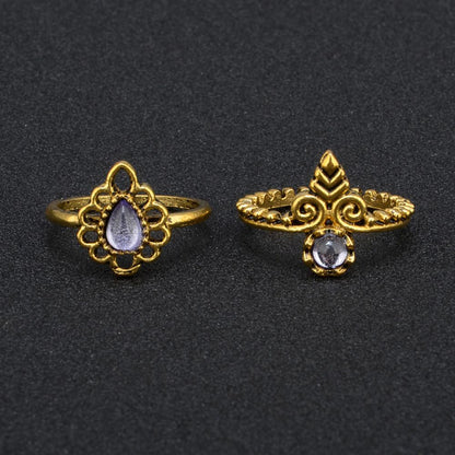 Charming 7-Piece Adjustable Vintage Ring Set
