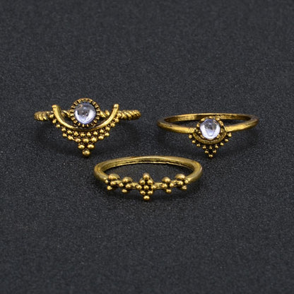 Charming 7-Piece Adjustable Vintage Ring Set