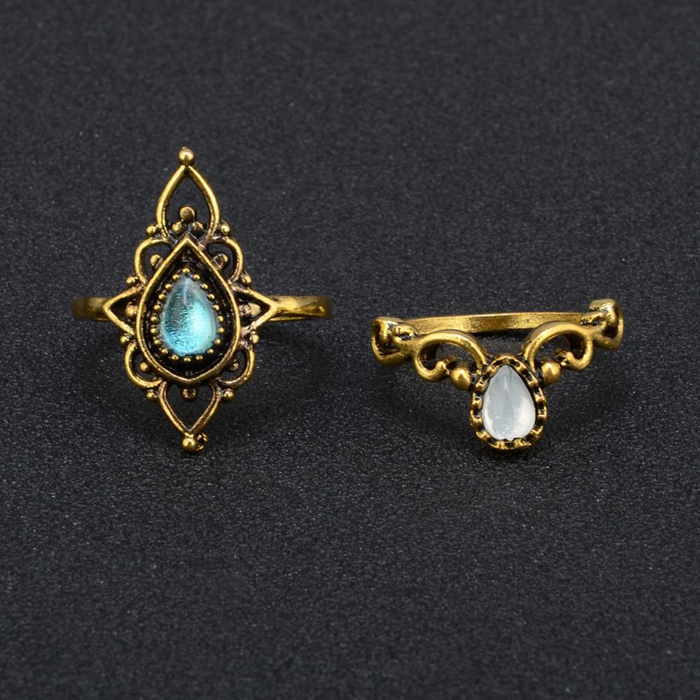 Charming 7-Piece Adjustable Vintage Ring Set