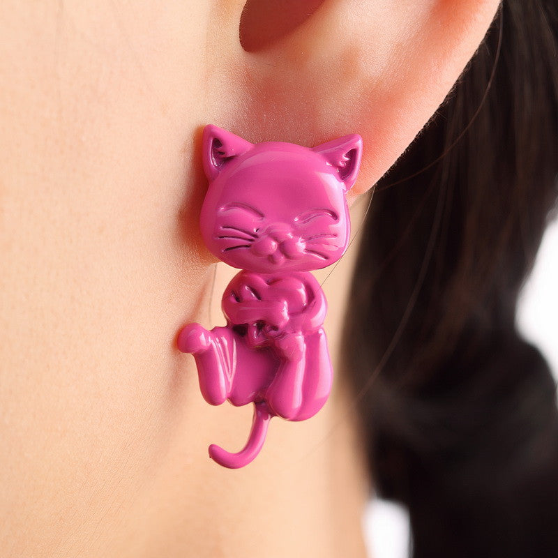 Stud Cat Earrings - Jewelry for Cat Lovers