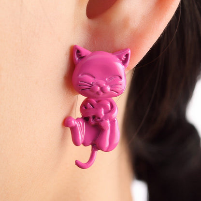 Stud Cat Earrings - Jewelry for Cat Lovers