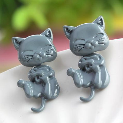 Stud Cat Earrings - Jewelry for Cat Lovers
