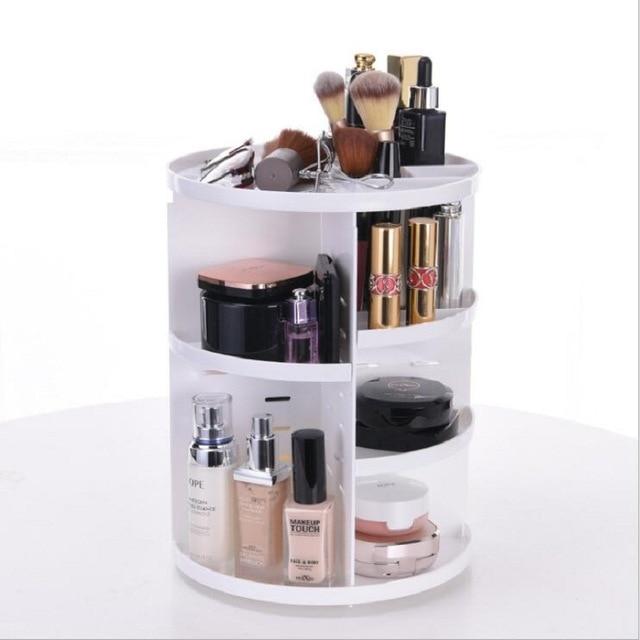 Makeup Organizer with 360-Degree Rotation