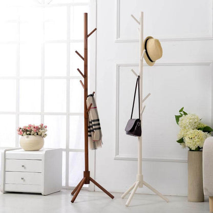 Vibrant 8-Hook Wooden Coat Rack for Modern Spaces