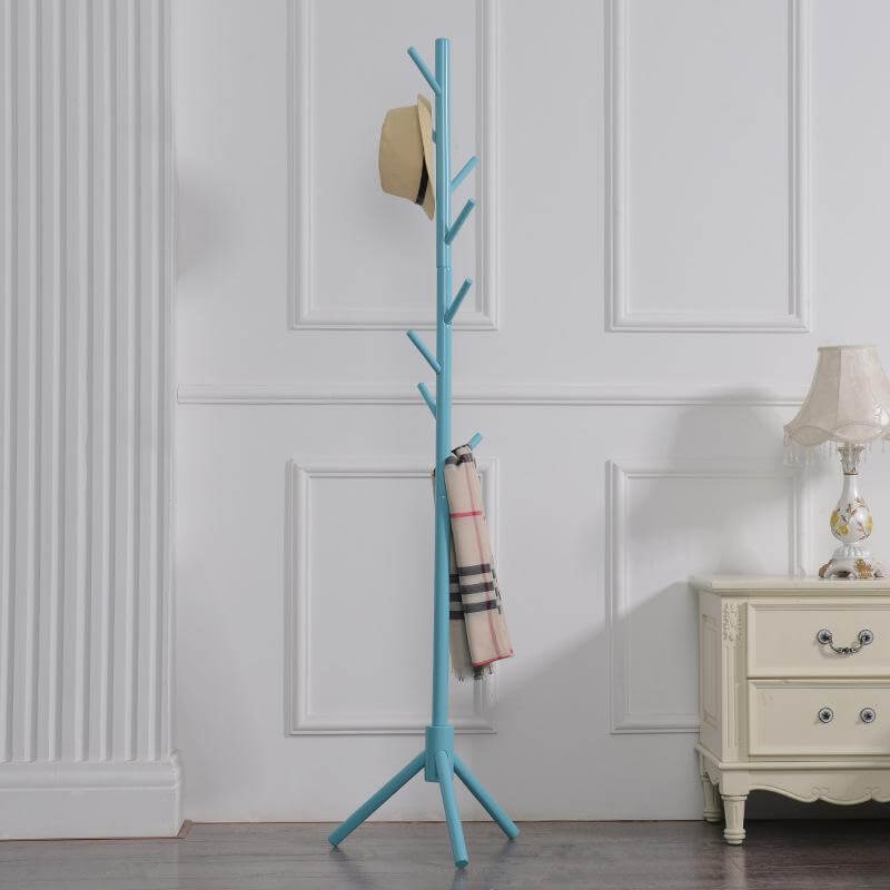 Vibrant 8-Hook Wooden Coat Rack for Modern Spaces