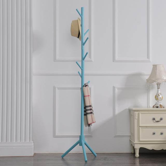 Vibrant 8-Hook Wooden Coat Rack for Modern Spaces