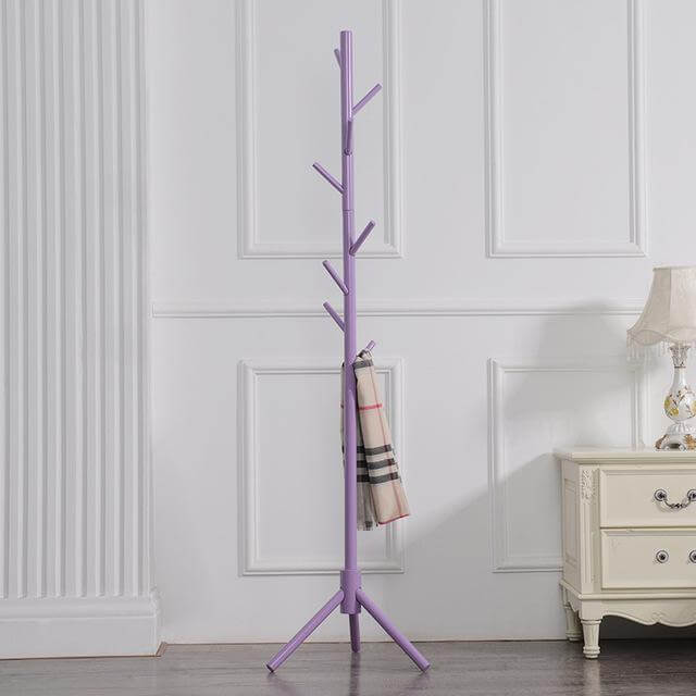Vibrant 8-Hook Wooden Coat Rack for Modern Spaces