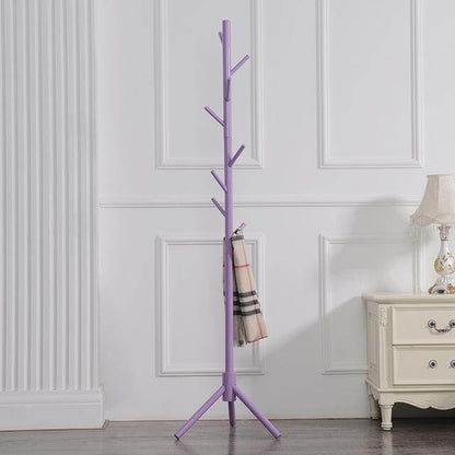 Vibrant 8-Hook Wooden Coat Rack for Modern Spaces