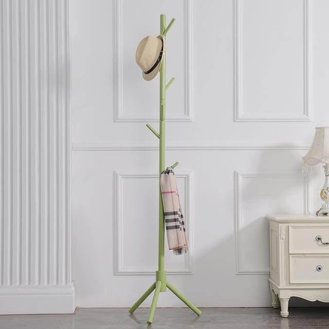 Vibrant 8-Hook Wooden Coat Rack for Modern Spaces