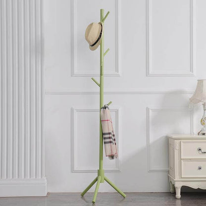 Vibrant 8-Hook Wooden Coat Rack for Modern Spaces