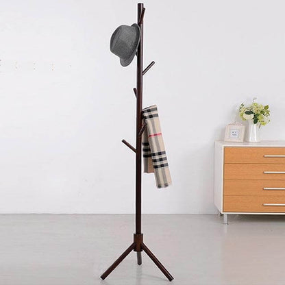 Vibrant 8-Hook Wooden Coat Rack for Modern Spaces
