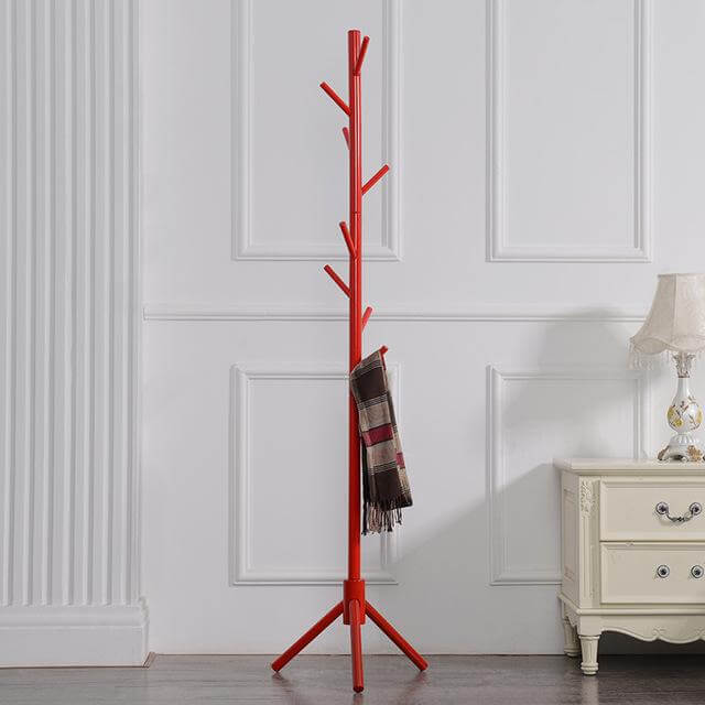 Vibrant 8-Hook Wooden Coat Rack for Modern Spaces