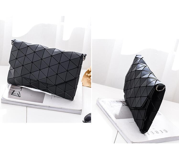 Matte Shoulder Bag with Abstract Geometric Design