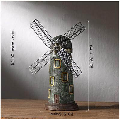 Vintage Windmill Piggy Banks in 4 Colour Options – Resin Ornaments