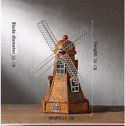 Vintage Windmill Piggy Banks in 4 Colour Options – Resin Ornaments