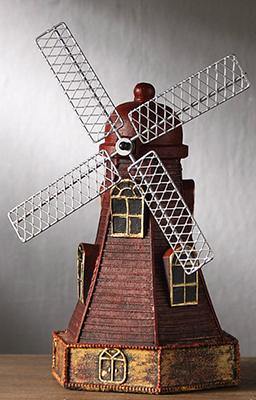 Vintage Windmill Piggy Banks in 4 Colour Options – Resin Ornaments