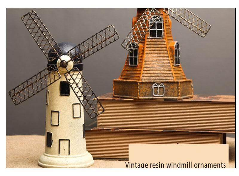 Vintage Windmill Piggy Banks in 4 Colour Options – Resin Ornaments