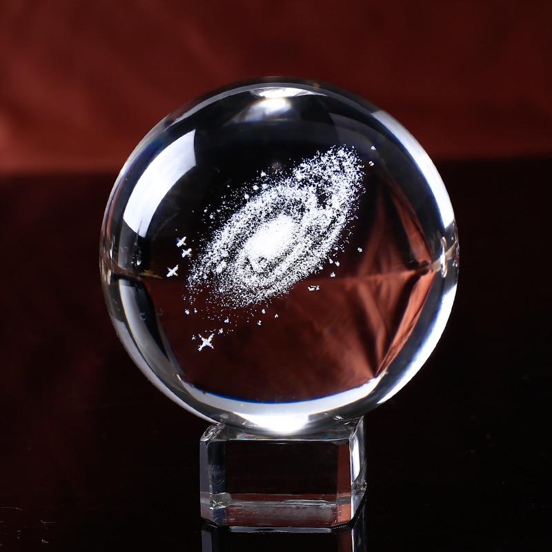 Engraved Galaxy Sphere - Andromeda Design