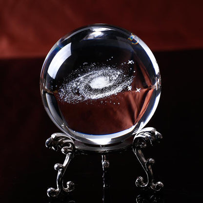 Engraved Galaxy Sphere - Andromeda Design