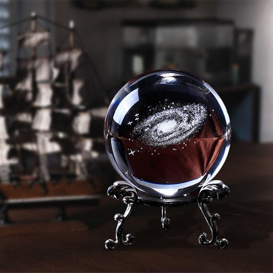 Engraved Galaxy Sphere - Andromeda Design
