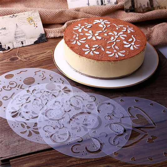 4 Piece Cake Mold Stencil Set