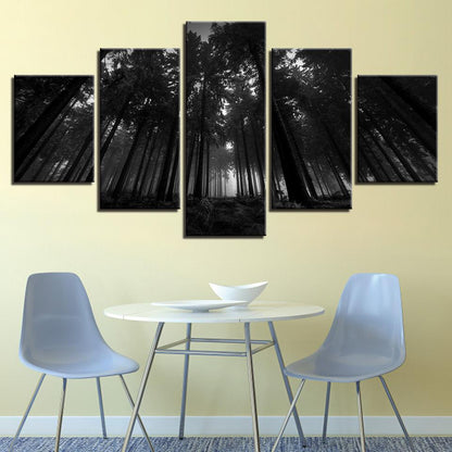 Canvas Artwork of Black Forest Trees for Wall Decor