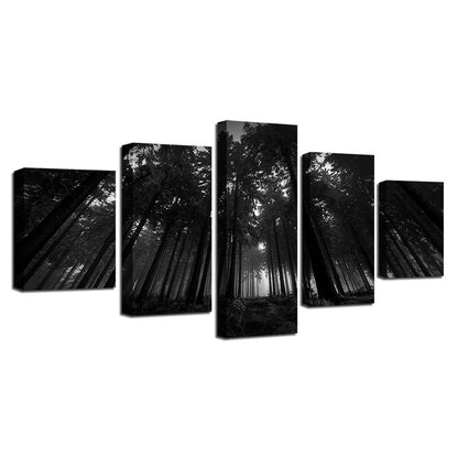 Canvas Artwork of Black Forest Trees for Wall Decor