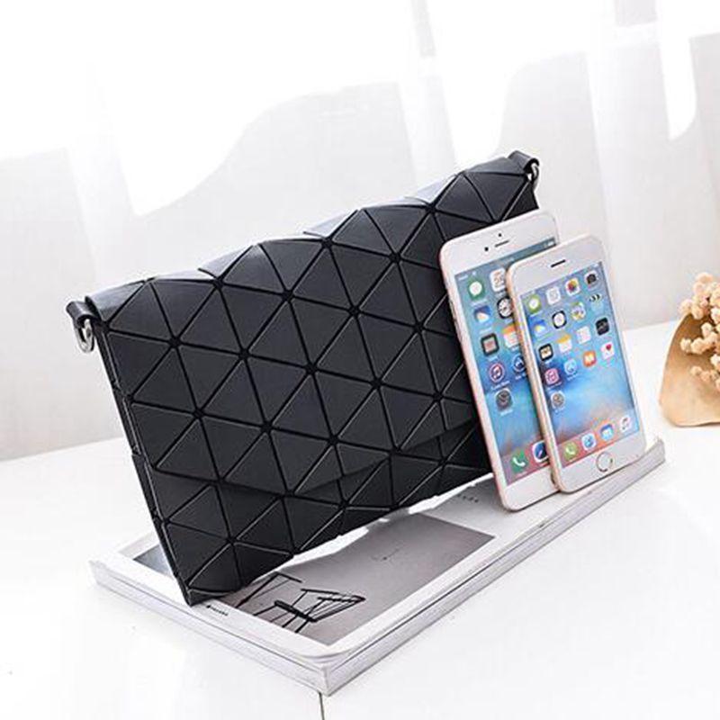 Matte Shoulder Bag with Abstract Geometric Design