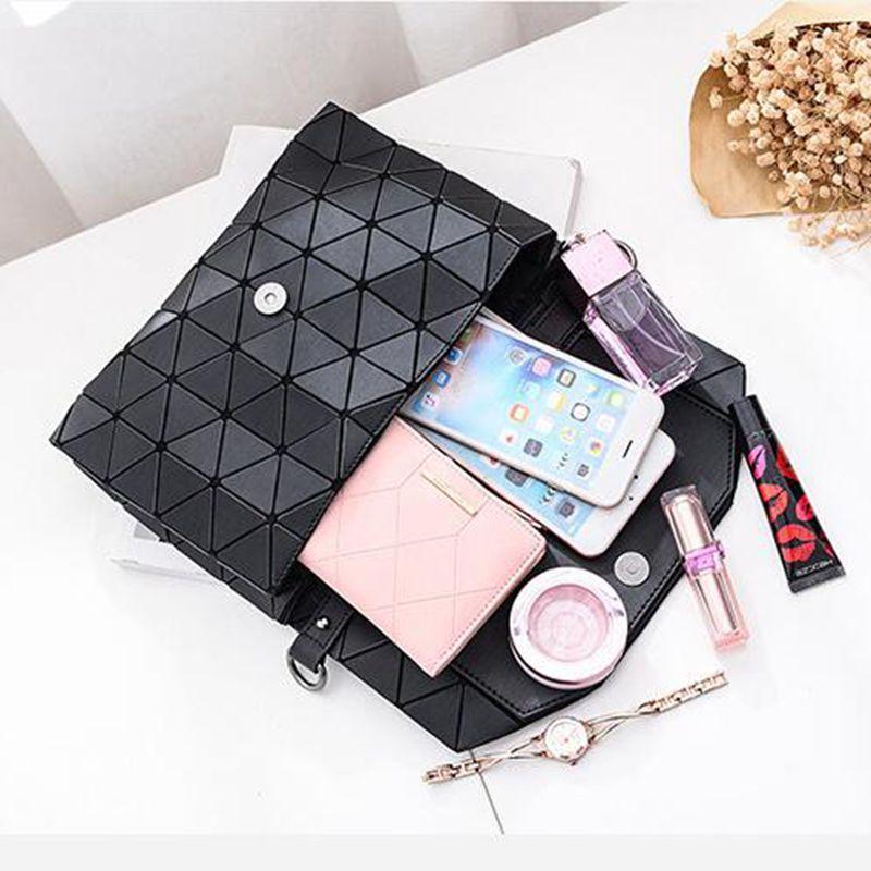 Matte Shoulder Bag with Abstract Geometric Design