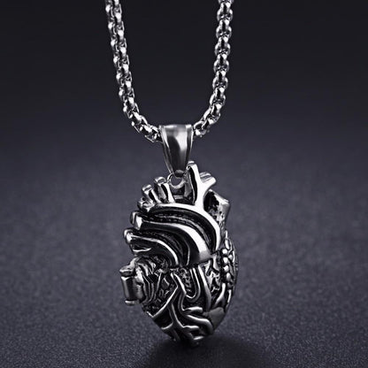 Anatomically Accurate 3D Heart Pendant Necklace