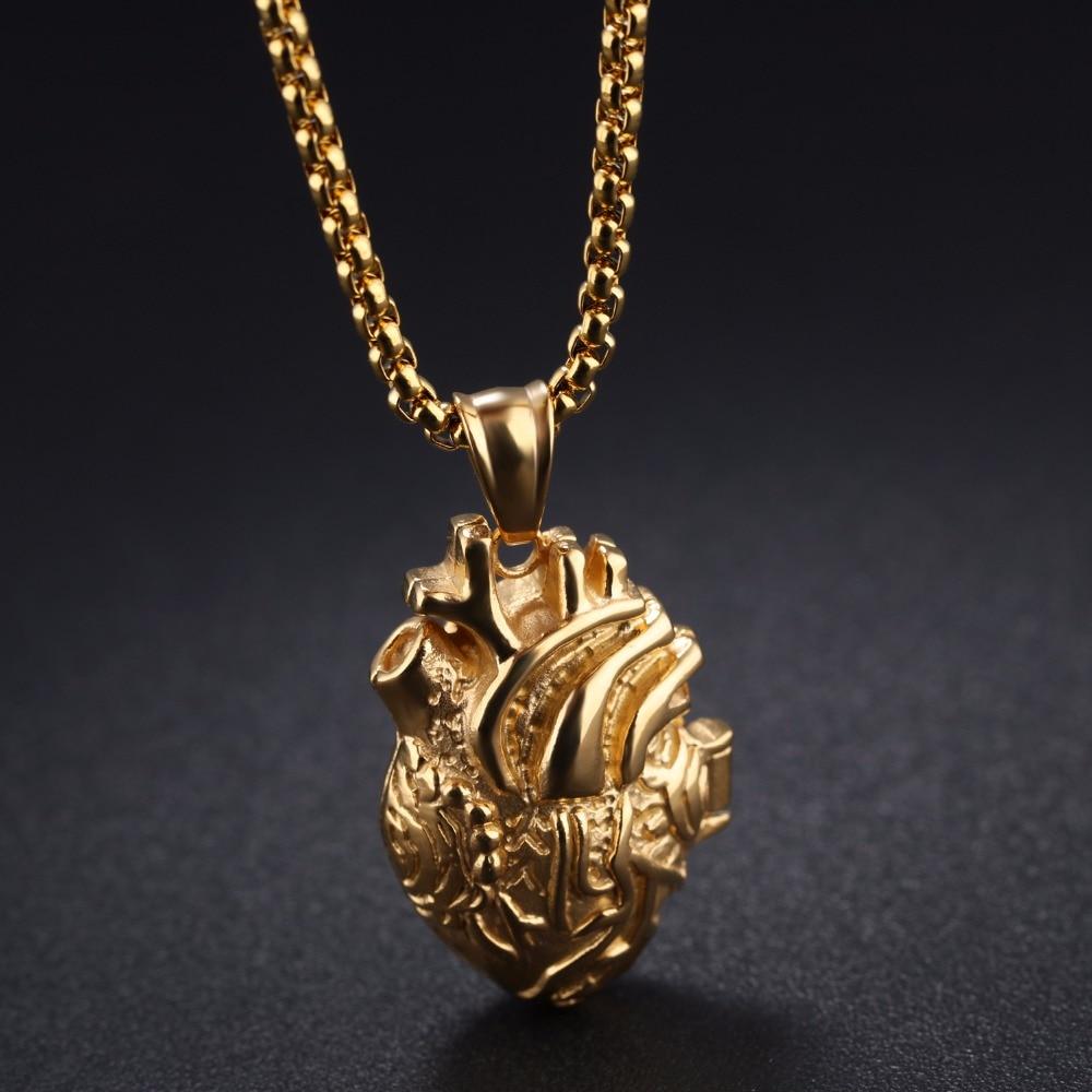 Anatomically Accurate 3D Heart Pendant Necklace
