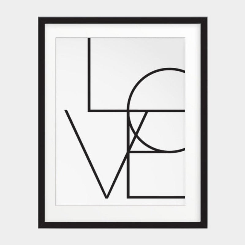 Nordic Canvas Wall Art with Black and White Inspirational Quotes