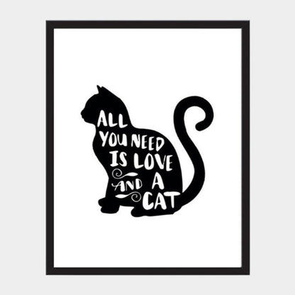 Nordic Canvas Wall Art with Black and White Inspirational Quotes