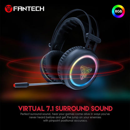 LED Light Gaming Headset with Volume Adjustment and USB Connection