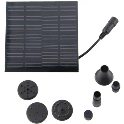 Solar Water Fountain for Pond or Birdbath – Includes 4 Spray Heads