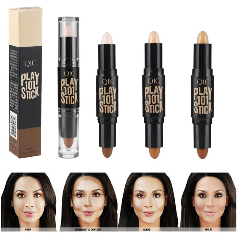 Double-Sided Contour Stick for Shaping and Highlighting