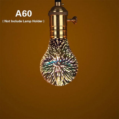 3D LED Night Light with Fireworks Star Effect
