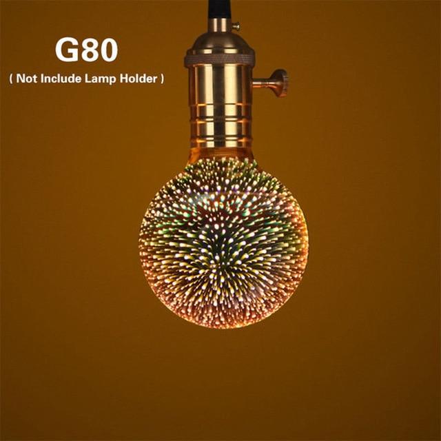 3D LED Night Light with Fireworks Star Effect