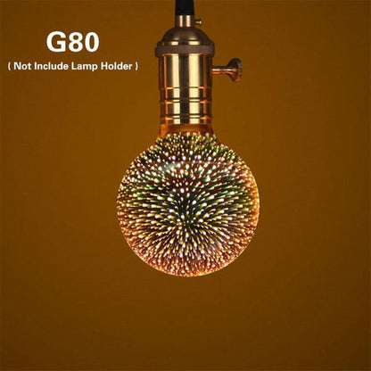 3D LED Night Light with Fireworks Star Effect