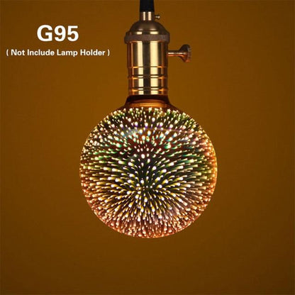 3D LED Night Light with Fireworks Star Effect