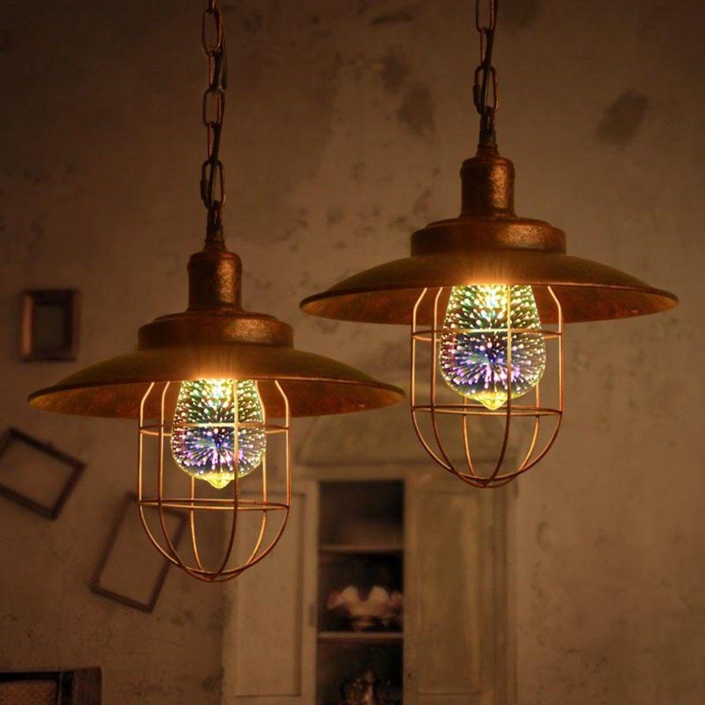 3D LED Night Light with Fireworks Star Effect