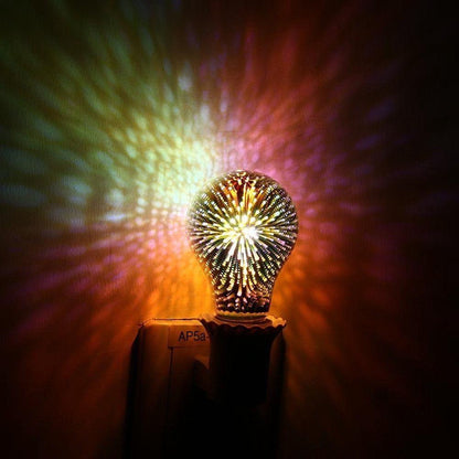 3D LED Night Light with Fireworks Star Effect