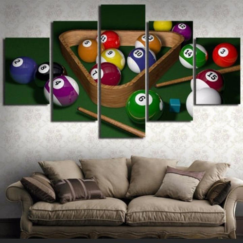 Billiards Themed Canvas Wall Art Print