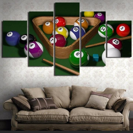 Billiards Themed Canvas Wall Art Print