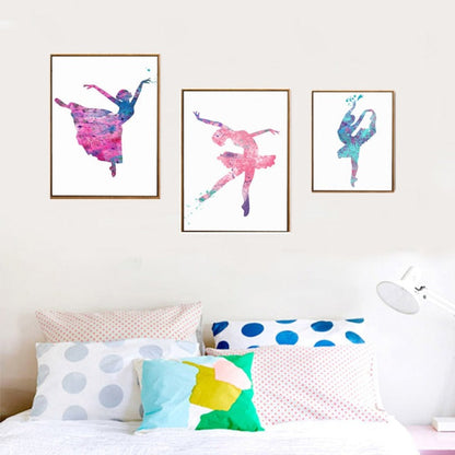 Canvas Wall Art depicting Ballet Dancers for Girls