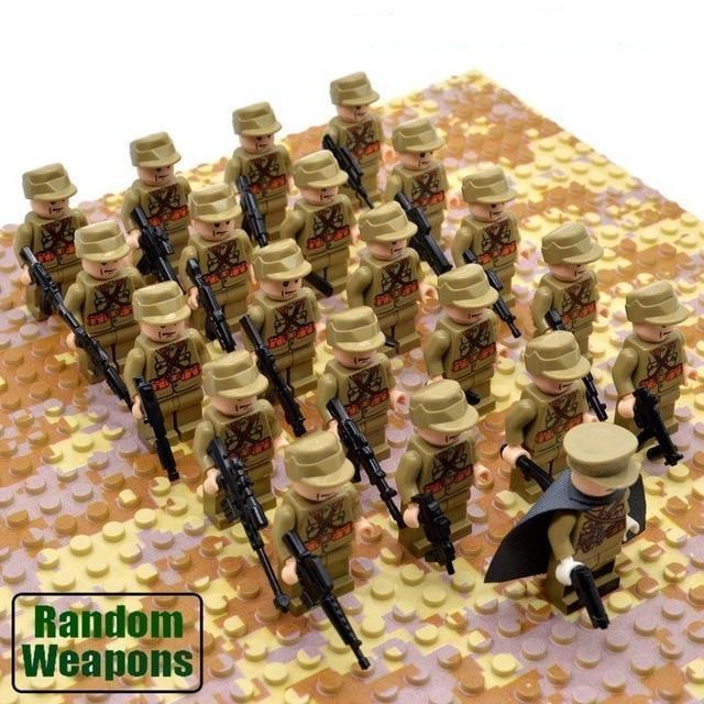Building Block Set with 21 Pieces - WWII Army Soldier Theme